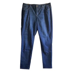 Lane Bryant Women's Denim Jeans Skinny Mid-Rise Blue Jeans Size 18 L Stretch